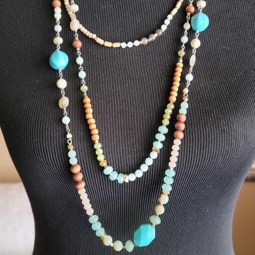 3-Row Boho Chic Necklace